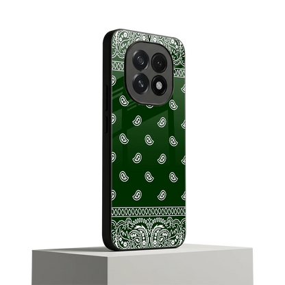 Paisley Green oppo f29 5g mobile cover | shockproof glass phone case
