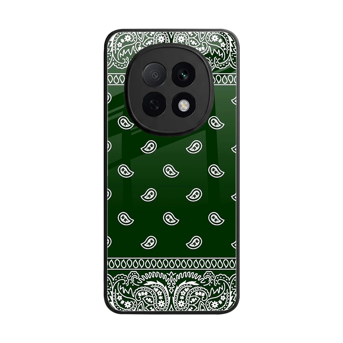 Paisley Green back phone cover | glass case for oppo f29 pro 5g