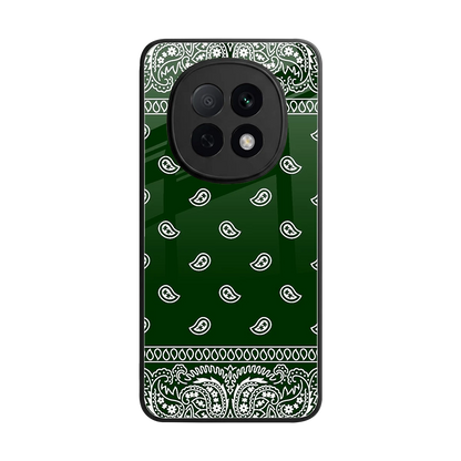 Paisley Green back phone cover | glass case for oppo f29 pro 5g