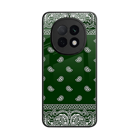Paisley Green back phone cover | glass case for oppo f29 pro 5g