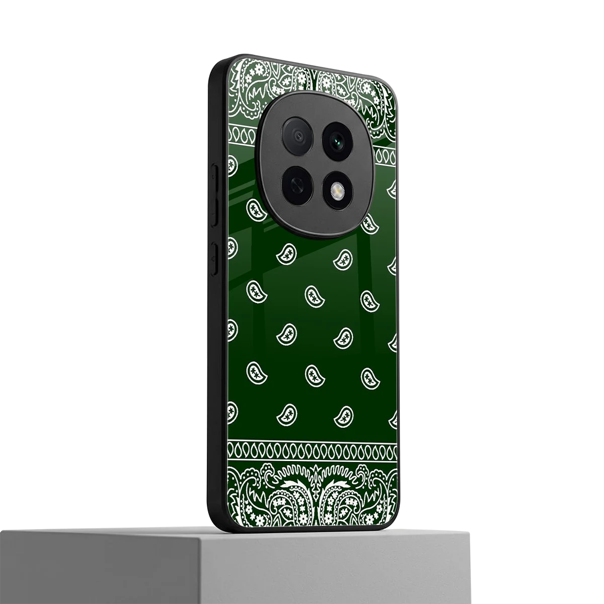 Paisley Green oppo f29 pro 5g mobile cover | shockproof glass phone case