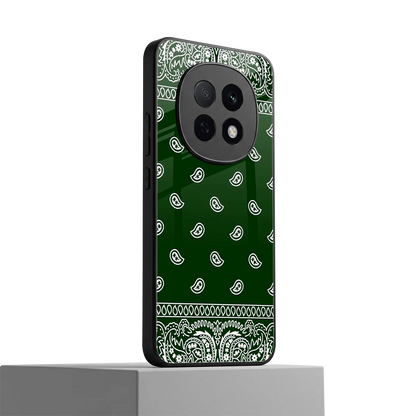 Paisley Green oppo f29 pro 5g mobile cover | shockproof glass phone case