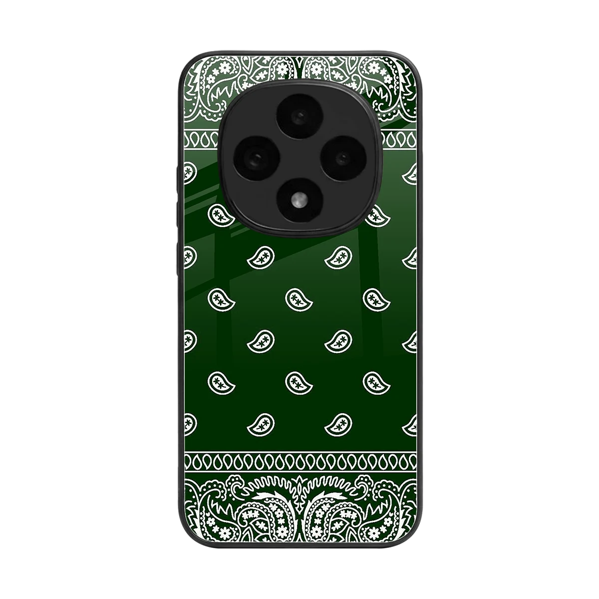 Paisley Green back phone cover | glass case for oppo f31 pro 5g