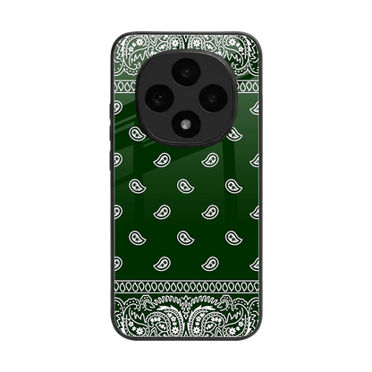 Paisley Green back phone cover | glass case for oppo f31 pro 5g