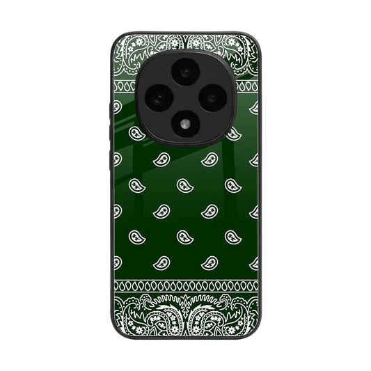 Paisley Green back phone cover | glass case for oppo f31 pro 5g