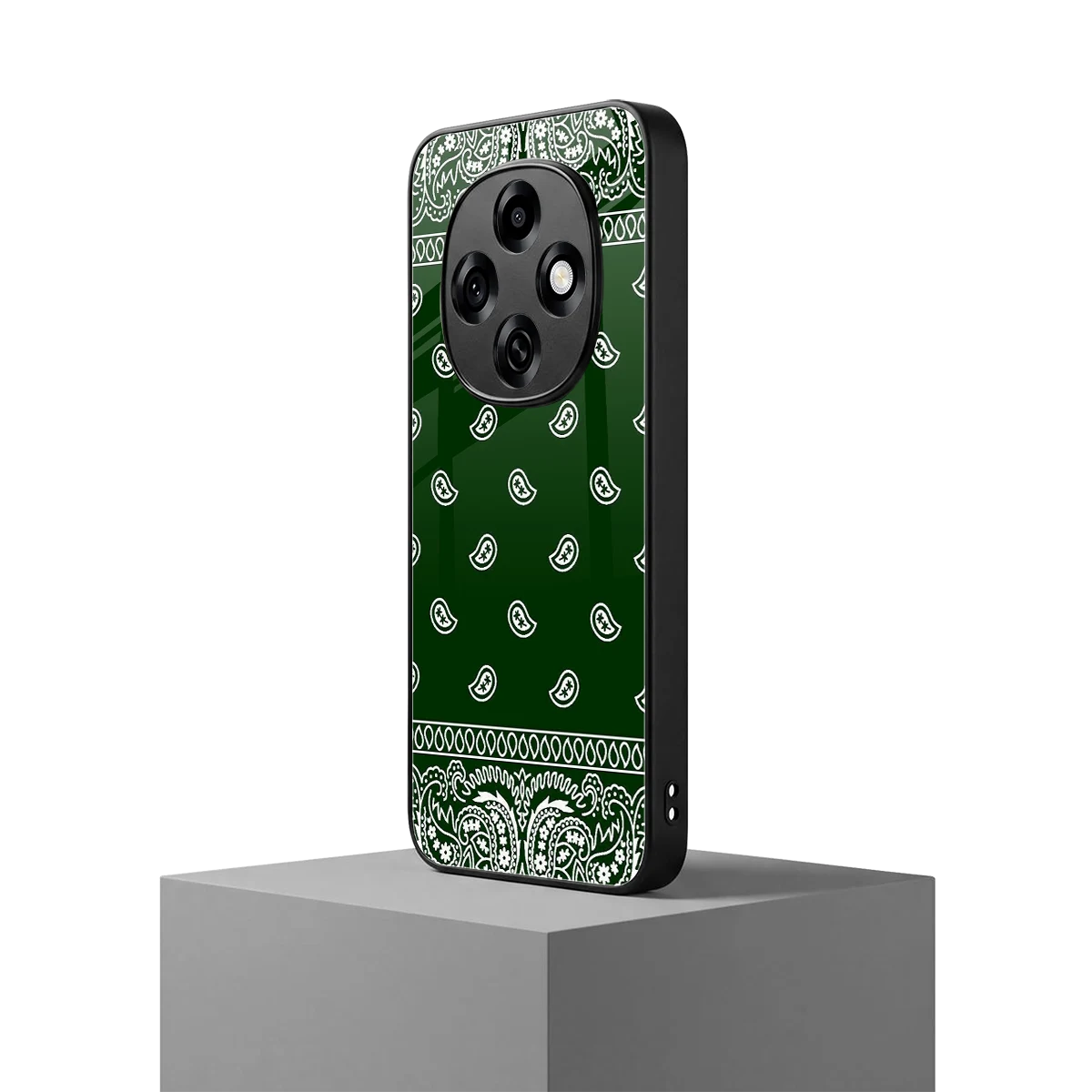 Paisley Green oppo f31 pro 5g mobile cover | shockproof glass phone case