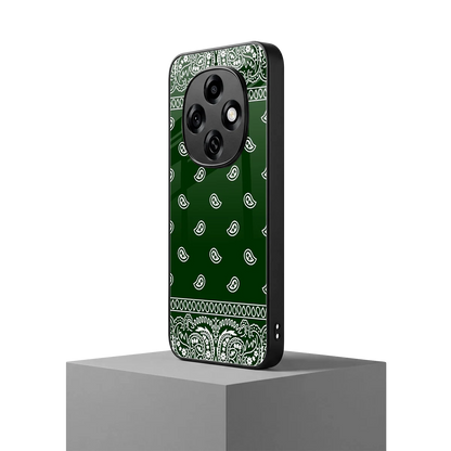 Paisley Green oppo f31 pro 5g mobile cover | shockproof glass phone case