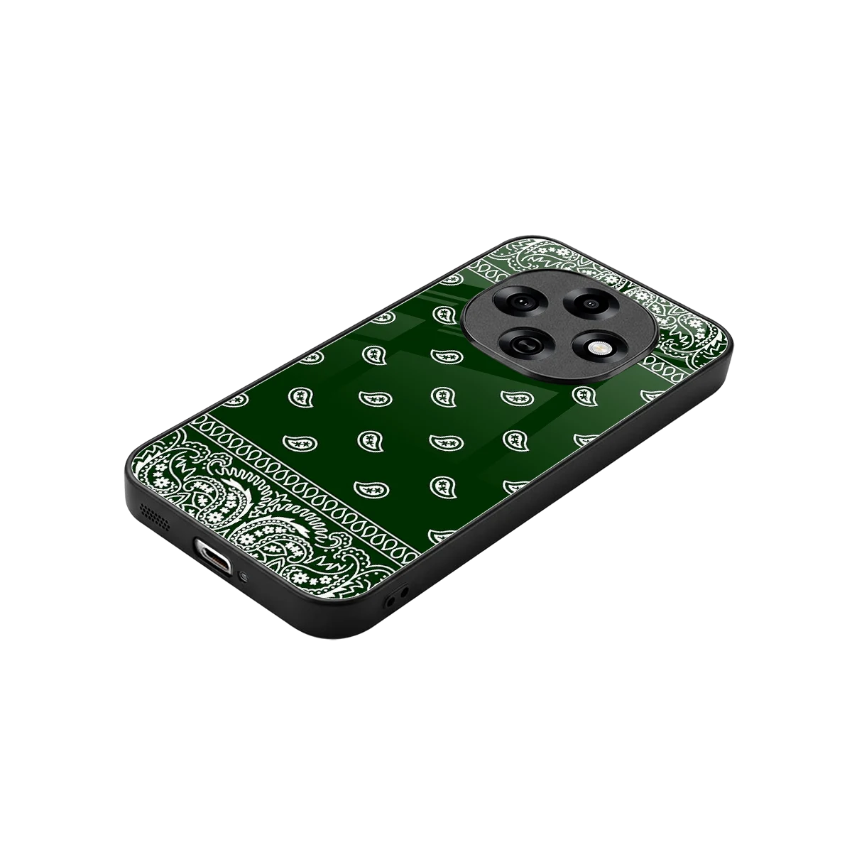 Paisley Green stylish phone case for oppo f31 pro 5g | glossy glass and slim fit