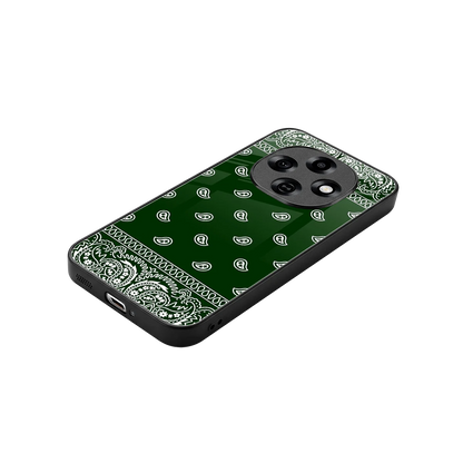 Paisley Green stylish phone case for oppo f31 pro 5g | glossy glass and slim fit