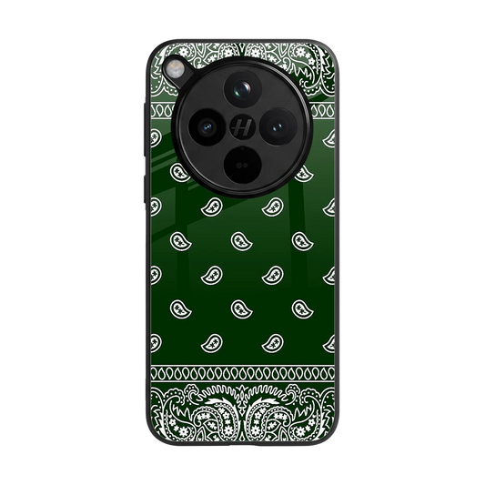 Paisley Green back phone cover | glass case for oppo find x8