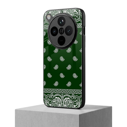 Paisley Green oppo find x8 mobile cover | shockproof glass phone case