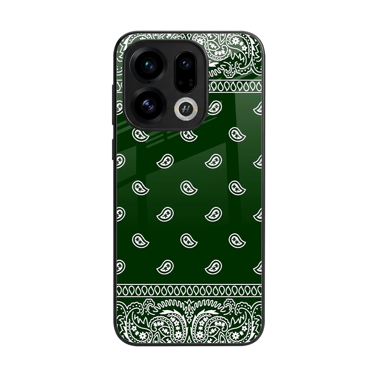 Paisley Green back phone cover | glass case for oppo find x9