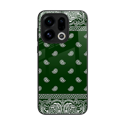 Paisley Green back phone cover | glass case for oppo find x9