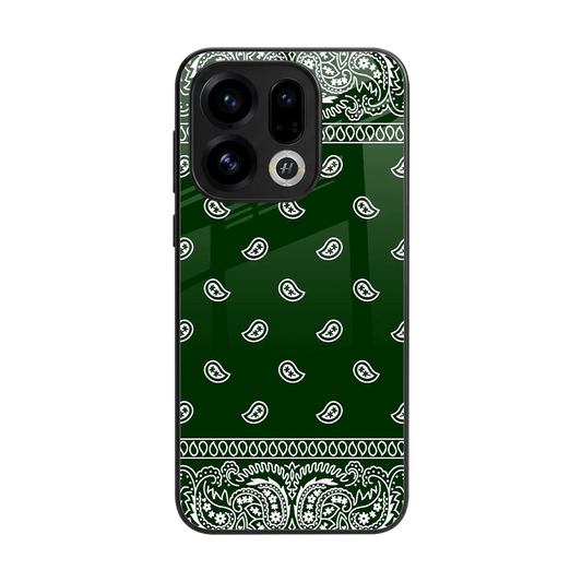 Paisley Green back phone cover | glass case for oppo find x9