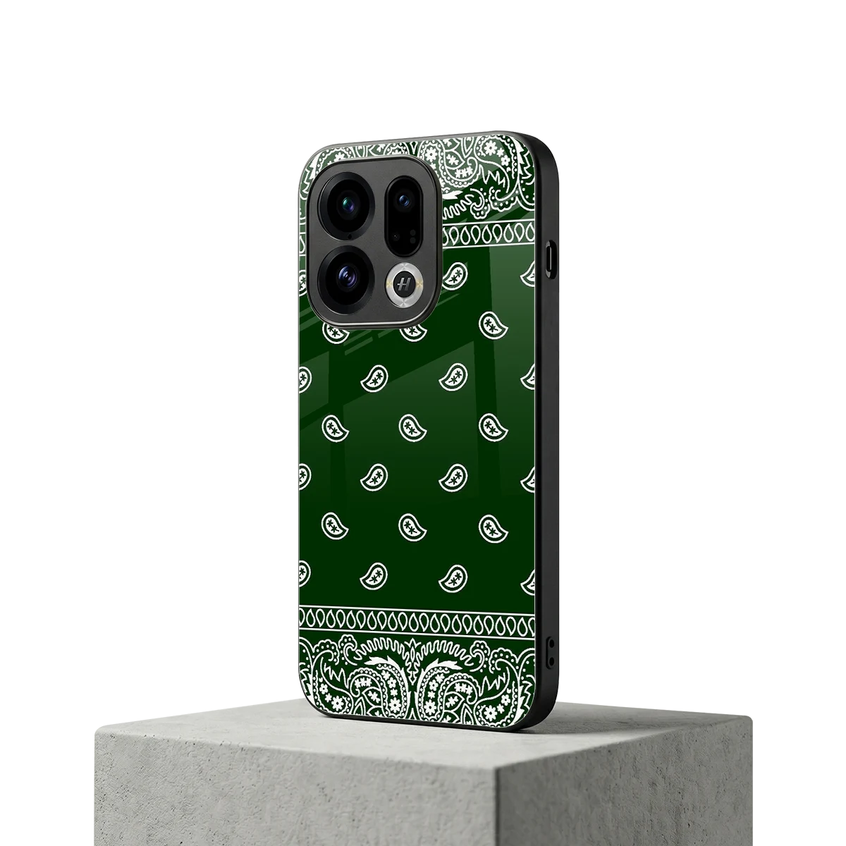 Paisley Green oppo find x9 mobile cover | shockproof glass phone case
