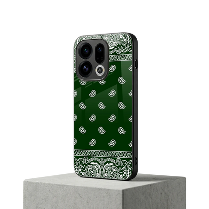 Paisley Green oppo find x9 mobile cover | shockproof glass phone case