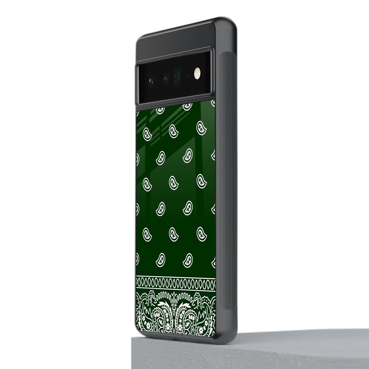 Paisley Green stylish phone case for google pixel 6 pro | glossy glass and slim fit