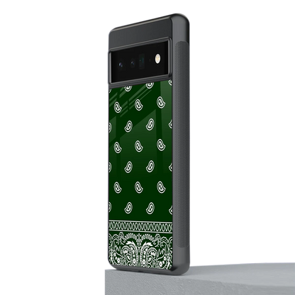 Paisley Green stylish phone case for google pixel 6 pro | glossy glass and slim fit