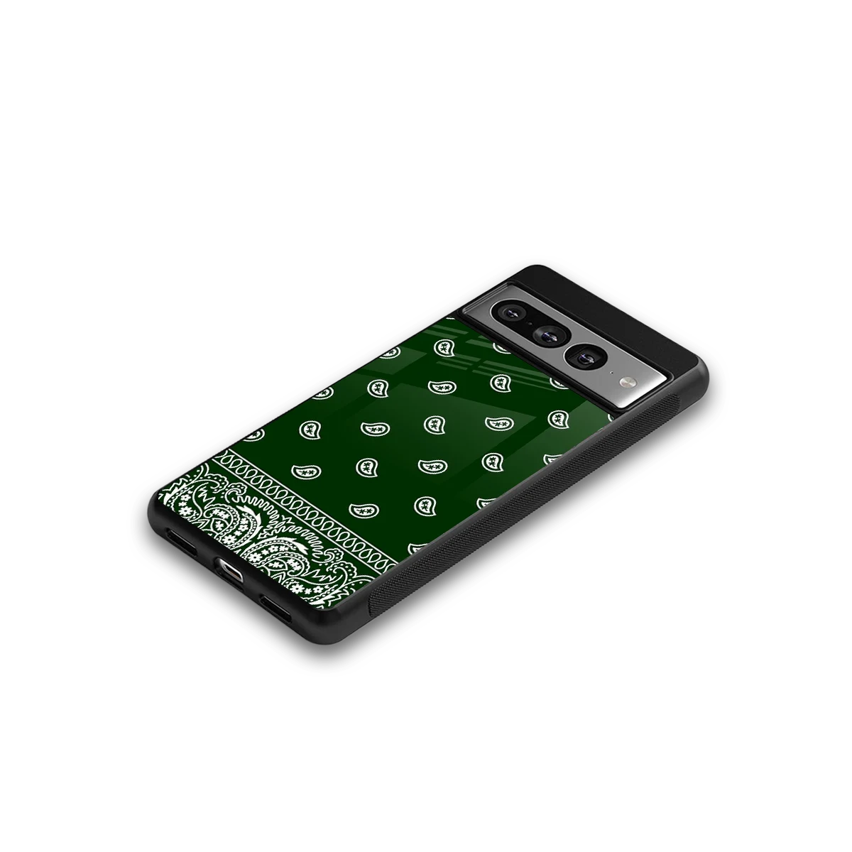 Paisley Green google pixel 7 pro mobile cover | shockproof glass phone case