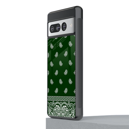 Paisley Green stylish phone case for google pixel 7 pro | glossy glass and slim fit
