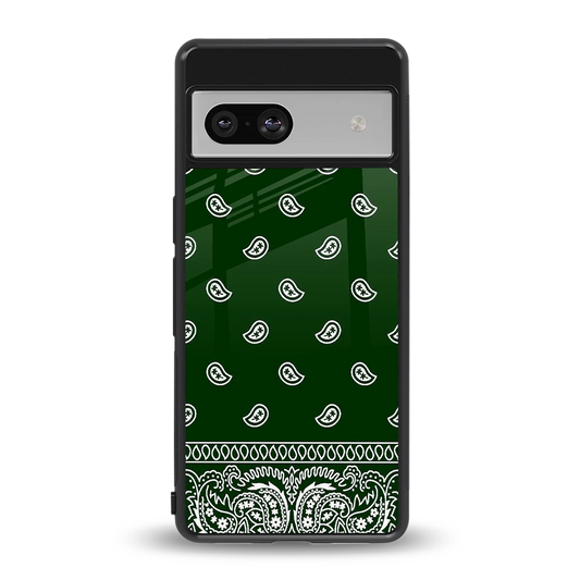 Paisley Green back phone cover | glass case for google pixel 7
