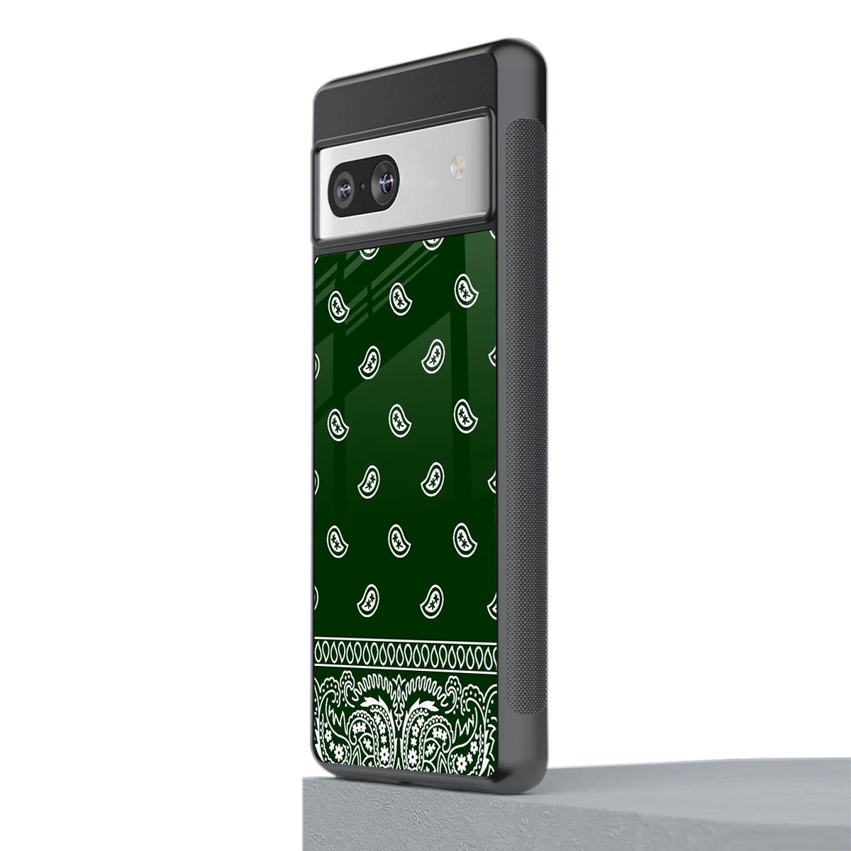 Paisley Green stylish phone case for google pixel 7 | glossy glass and slim fit
