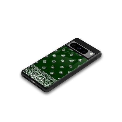 Paisley Green google pixel 8 pro mobile cover | shockproof glass phone case