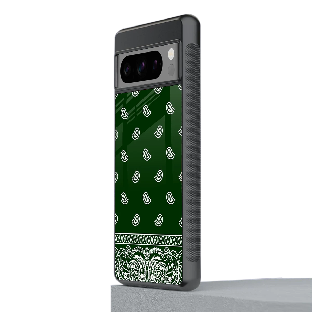 Paisley Green stylish phone case for google pixel 8 pro | glossy glass and slim fit