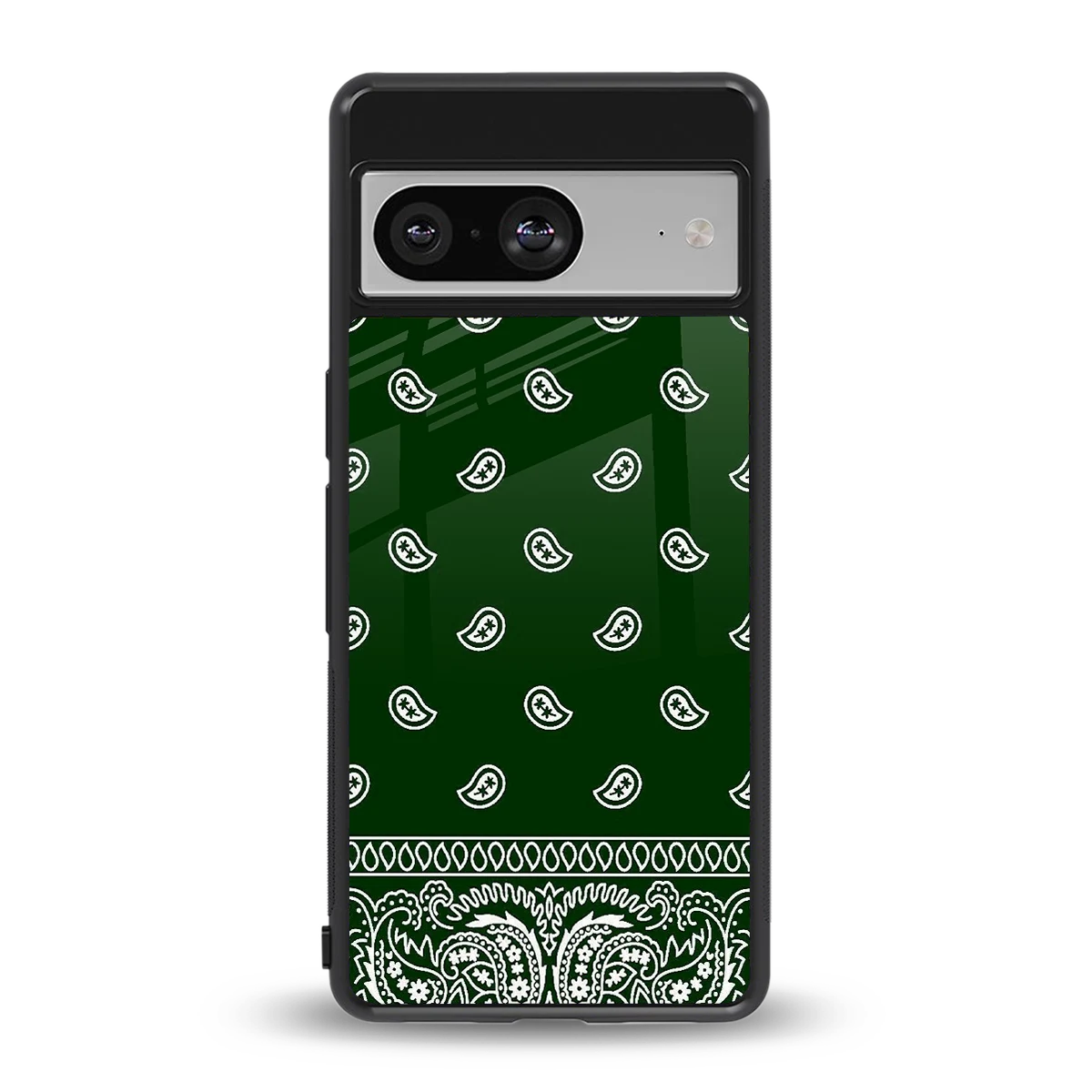 Paisley Green back phone cover | glass case for google pixel 8