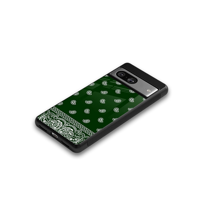 Paisley Green google pixel 8 mobile cover | shockproof glass phone case