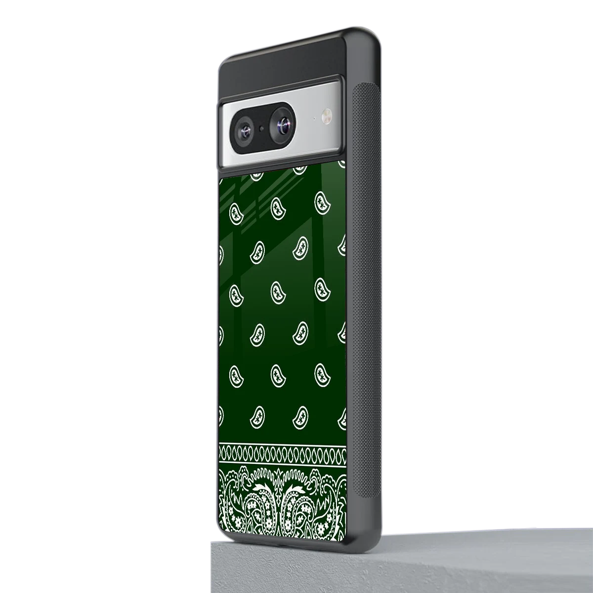 Paisley Green stylish phone case for google pixel 8 | glossy glass and slim fit