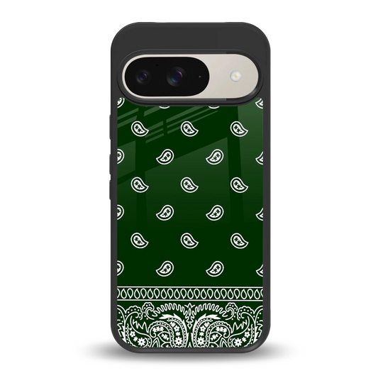 Paisley Green back phone cover | glass case for google pixel 9