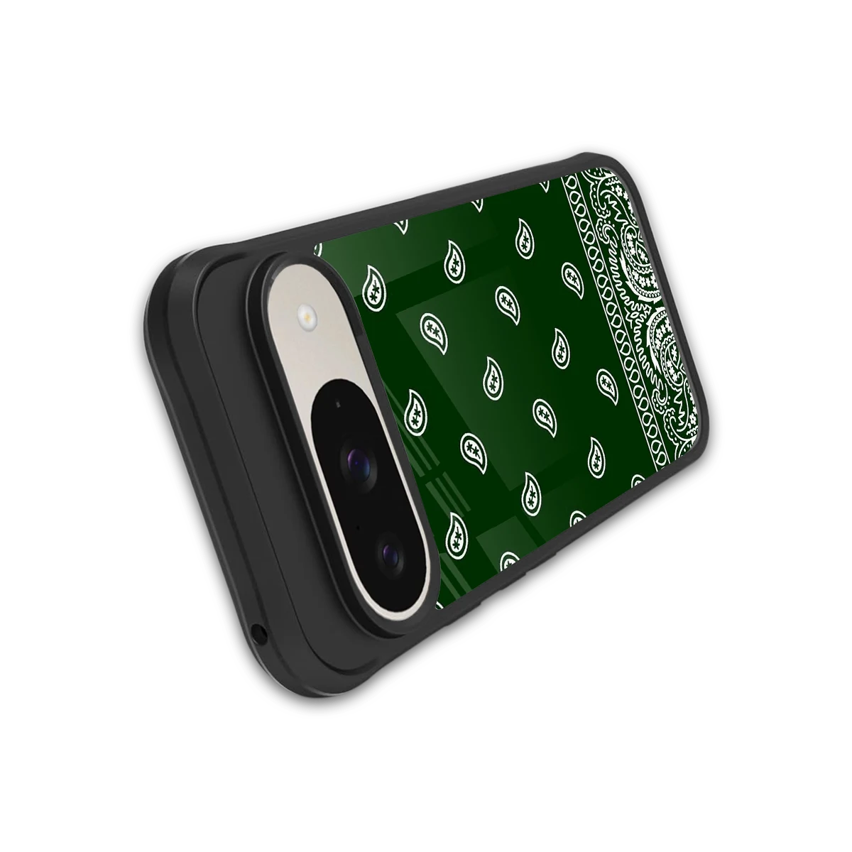 Paisley Green stylish phone case for google pixel 9 | glossy glass and slim fit