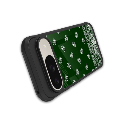 Paisley Green stylish phone case for google pixel 9 | glossy glass and slim fit