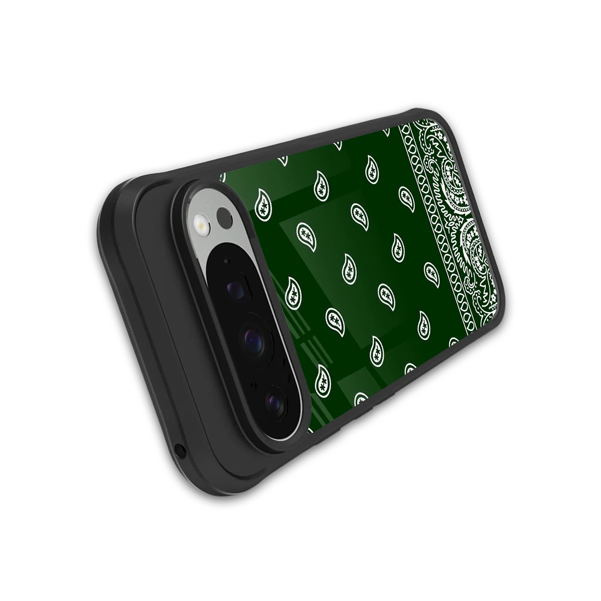 Paisley Green stylish phone case for google pixel 9 pro | glossy glass and slim fit