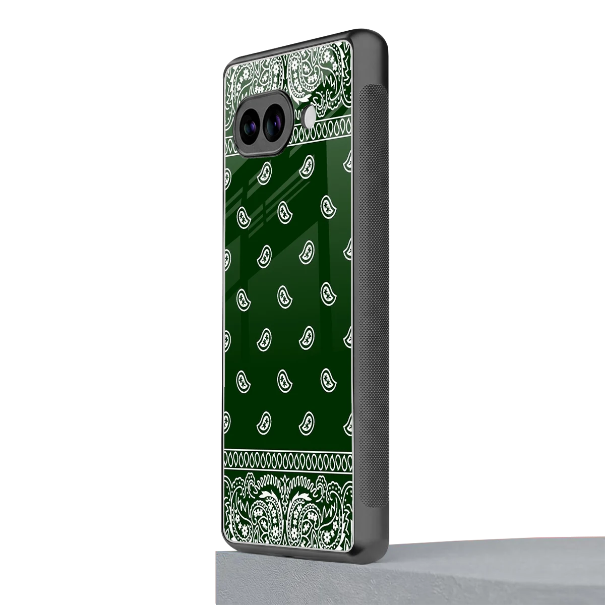 Paisley Green google pixel 9a mobile cover | shockproof glass phone case