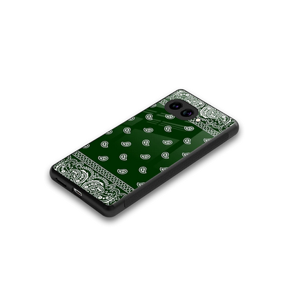 Paisley Green stylish phone case for google pixel 9a | glossy glass and slim fit