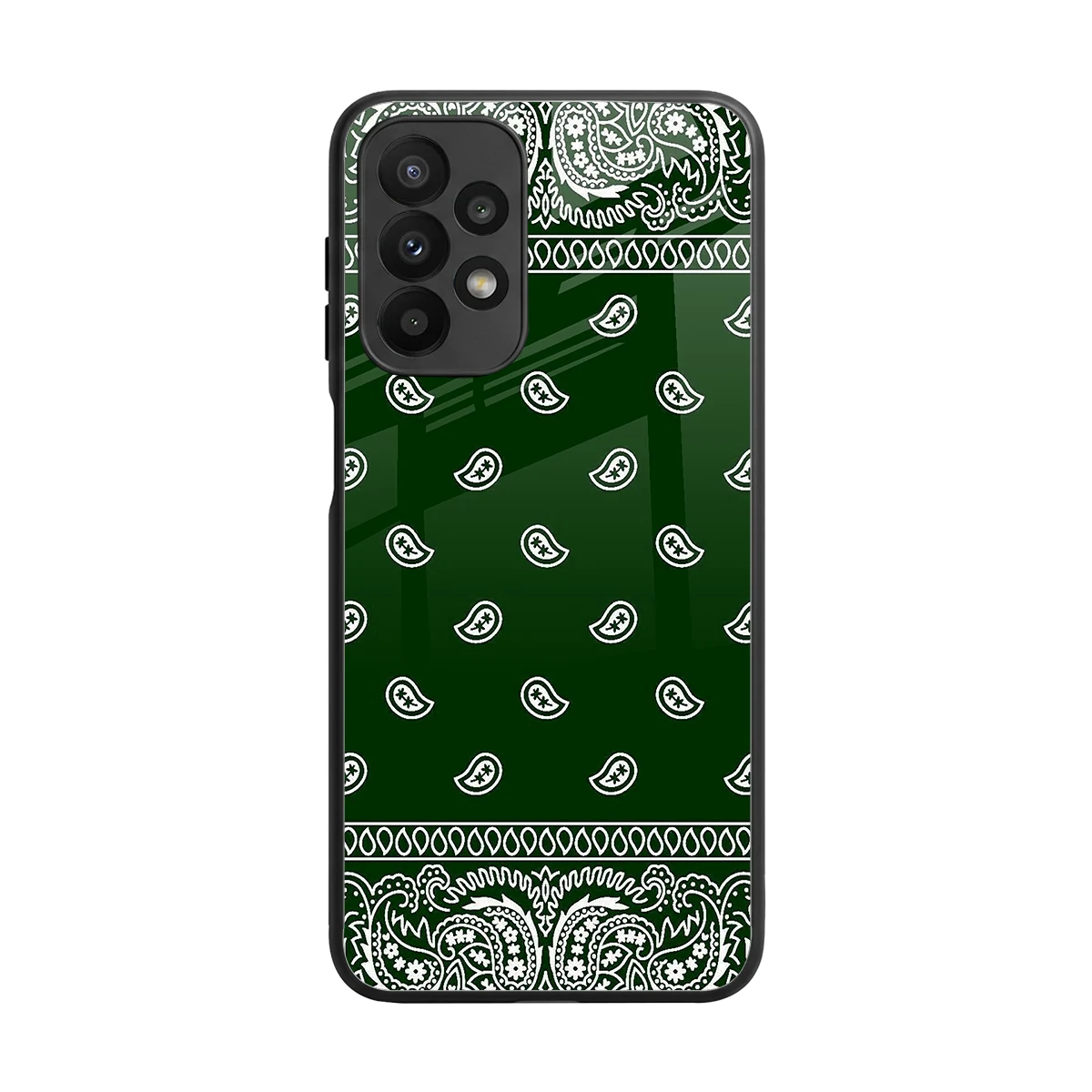 Paisley Green back phone cover | glass case for samsung galaxy a23