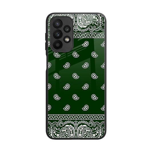 Paisley Green back phone cover | glass case for samsung galaxy a23