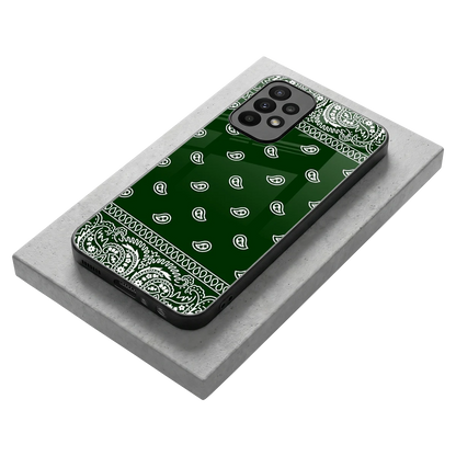 Paisley Green stylish phone case for samsung galaxy a23 | glossy glass and slim fit
