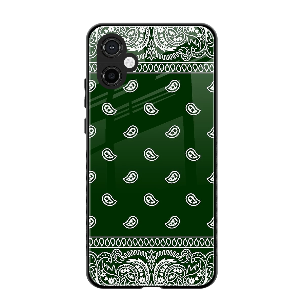 Paisley Green back phone cover | glass case for samsung galaxy a06 5g