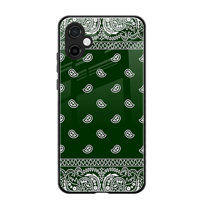 Paisley Green back phone cover | glass case for samsung galaxy a06 5g