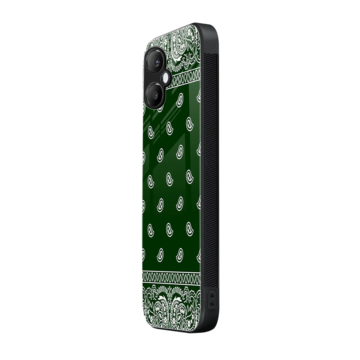 Paisley Green samsung galaxy a06 5g mobile cover | shockproof glass phone case