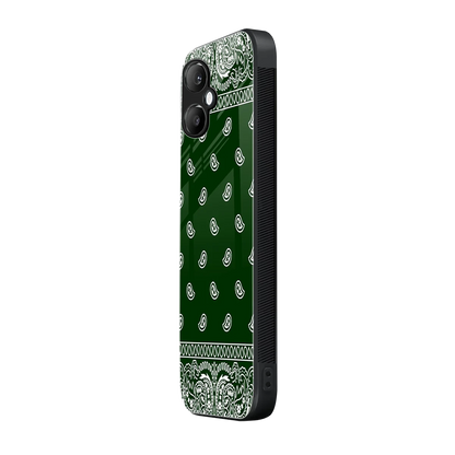 Paisley Green samsung galaxy a06 5g mobile cover | shockproof glass phone case