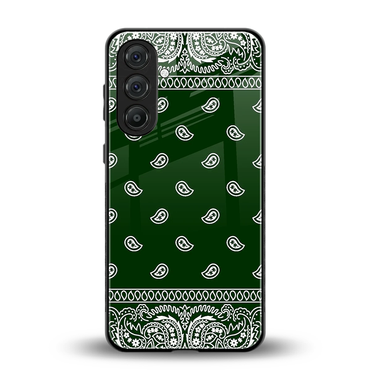 Paisley Green back phone cover | glass case for samsung galaxy a37 5g