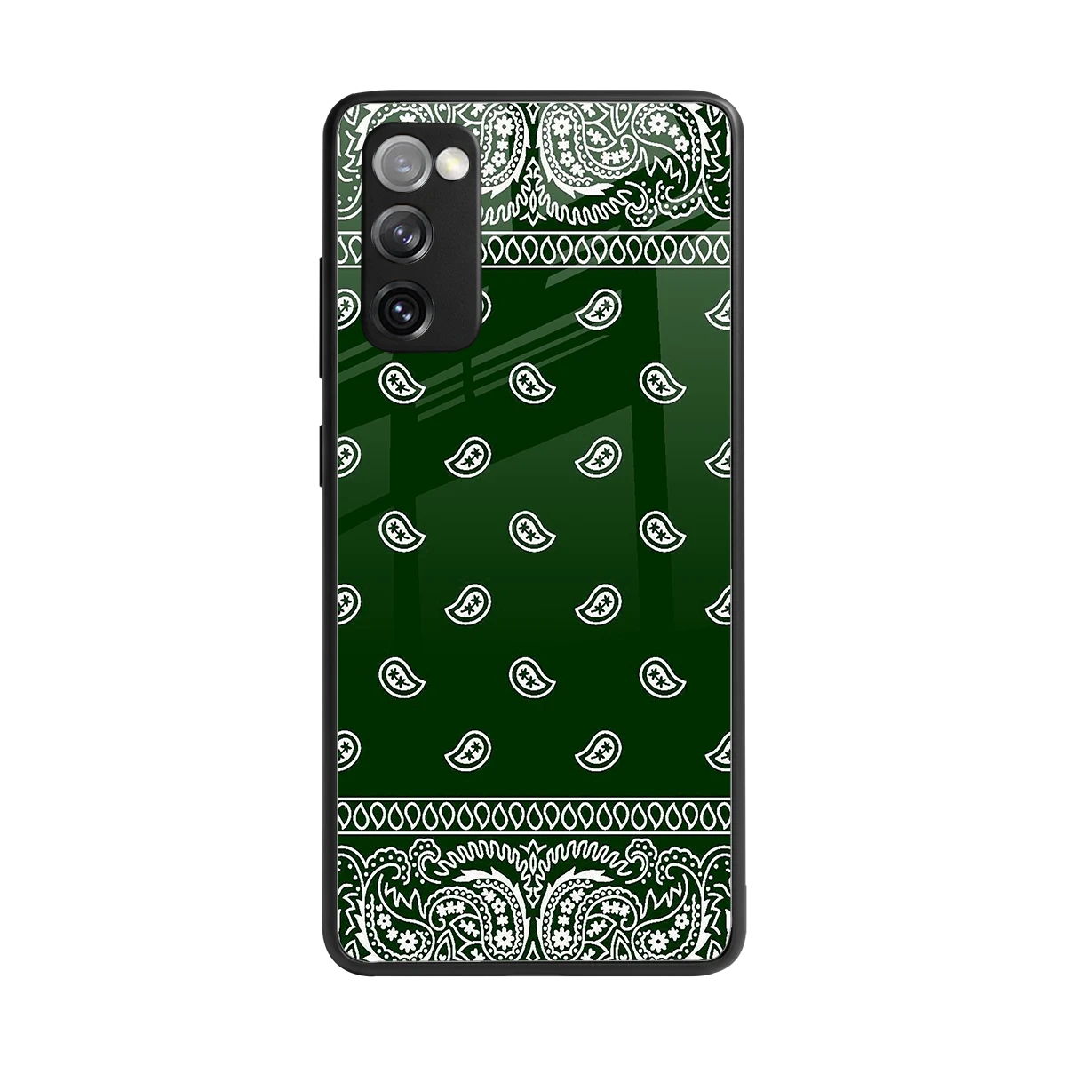 Paisley Green back phone cover | glass case for samsung galaxy s20 fe