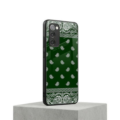 Paisley Green samsung galaxy s20 fe mobile cover | shockproof glass phone case