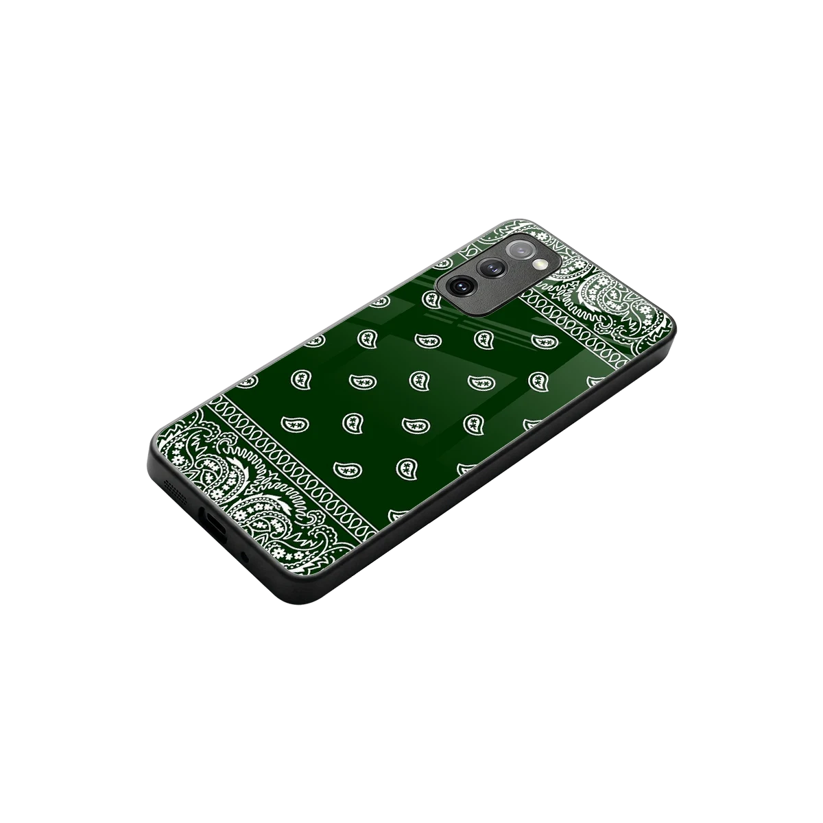 Paisley Green stylish phone case for samsung galaxy s20 fe | glossy glass and slim fit