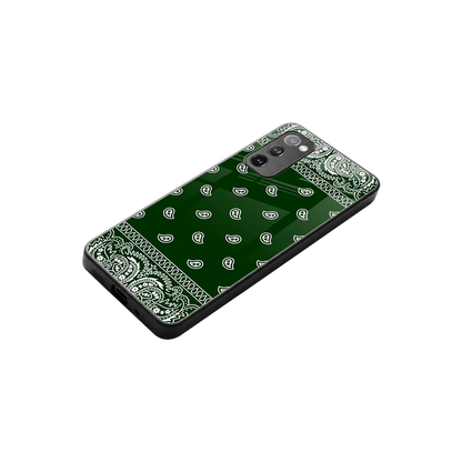 Paisley Green stylish phone case for samsung galaxy s20 fe | glossy glass and slim fit