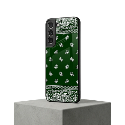 Paisley Green samsung galaxy s22 mobile cover | shockproof glass phone case